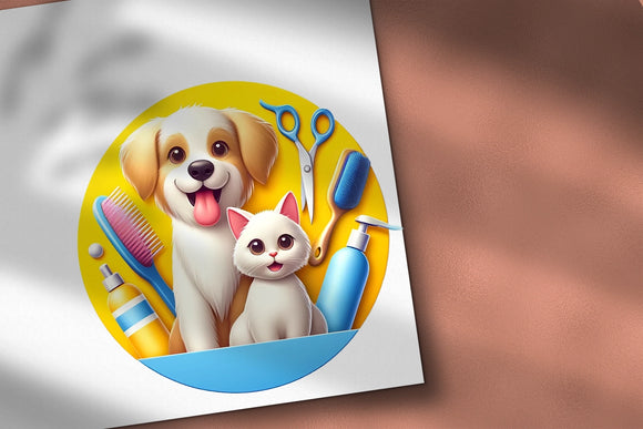 Logotipo para banho e tosa