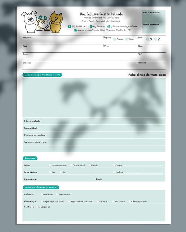 Anamnese de dermatologia veterinária