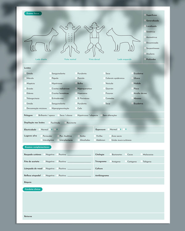 Anamnese de dermatologia veterinária