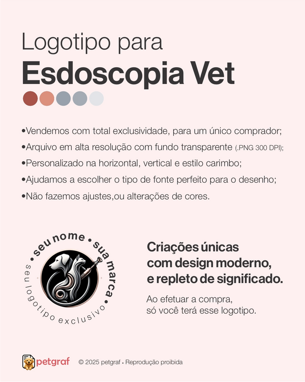 Logotipo para endoscopia veterinária