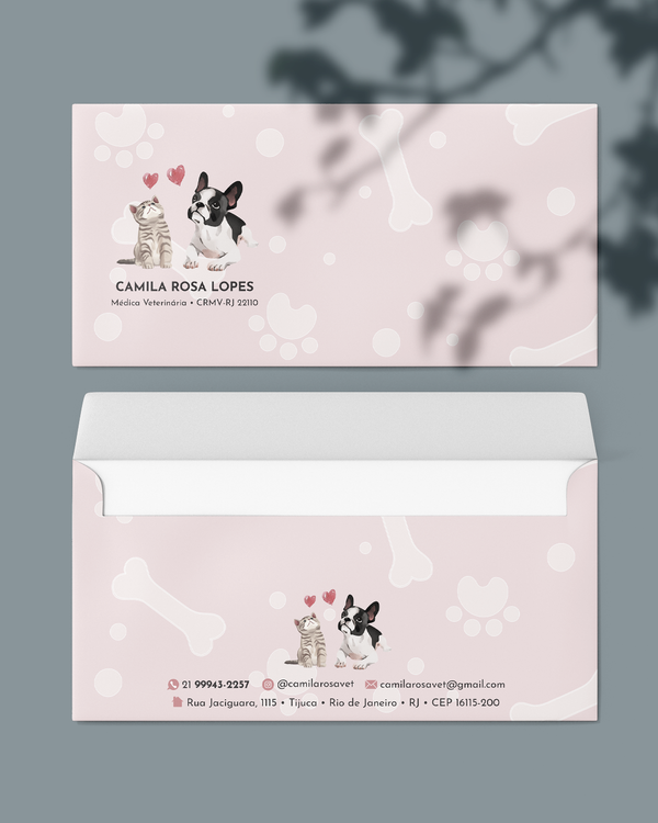 Envelope ofício personalizado veterinario