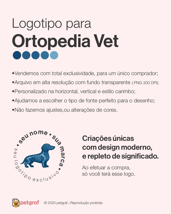 Logotipo para ortopedia veterinária