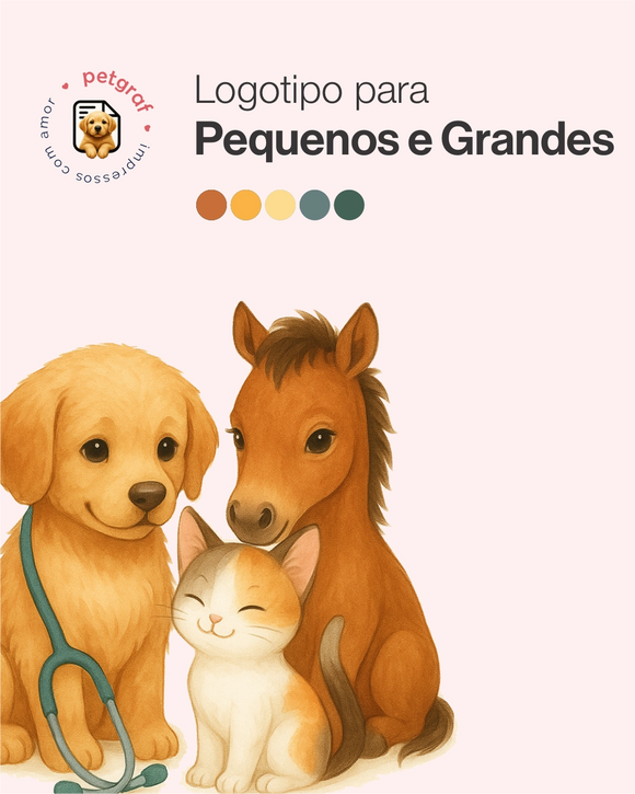 Logotipo para pequenos e grandes animais