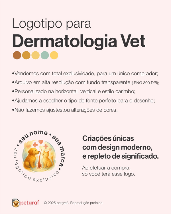 Logotipo para dermatologia veterinária
