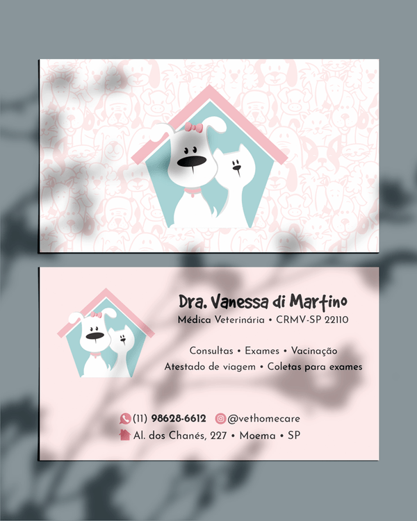 Cartão de visita veterinário