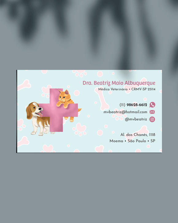 Cartão de visita veterinário