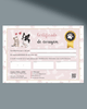 Certificado de coragem pet