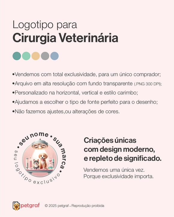 Logotipo de cirurgia veterinária