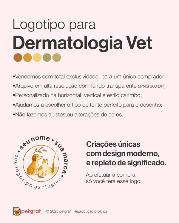 Logotipo para dermatologia veterinária