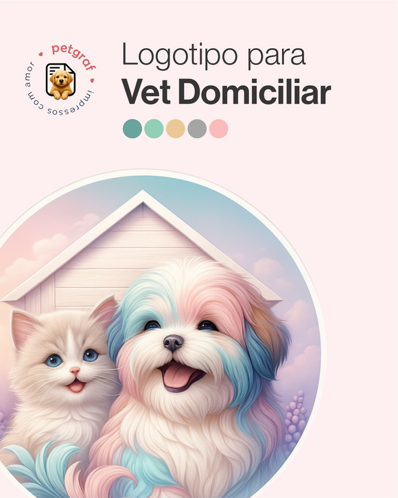 Logotipo para atendimento veterinário domiciliar