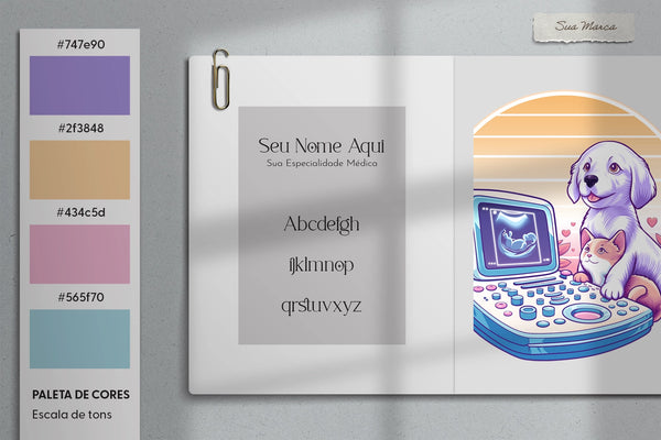Logotipo para ultrassonografia veterinária