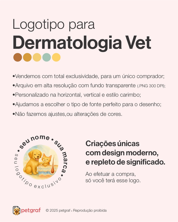 Logotipo para dermatologia veterinária