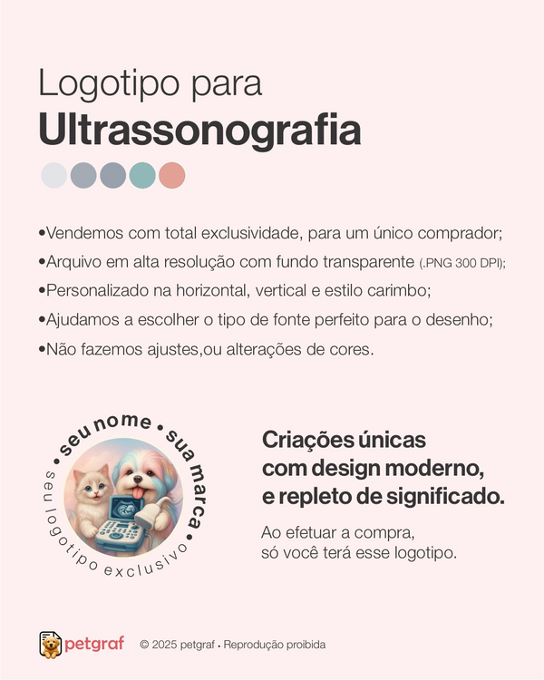 Logotipo para ultrassonografia veterinária