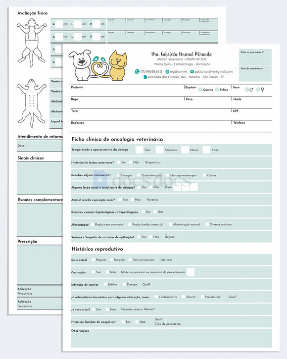 Ficha clínica de oncologia veterinária