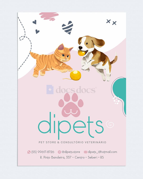 Panfleto para pet shop