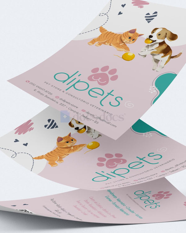 Panfleto para pet shop