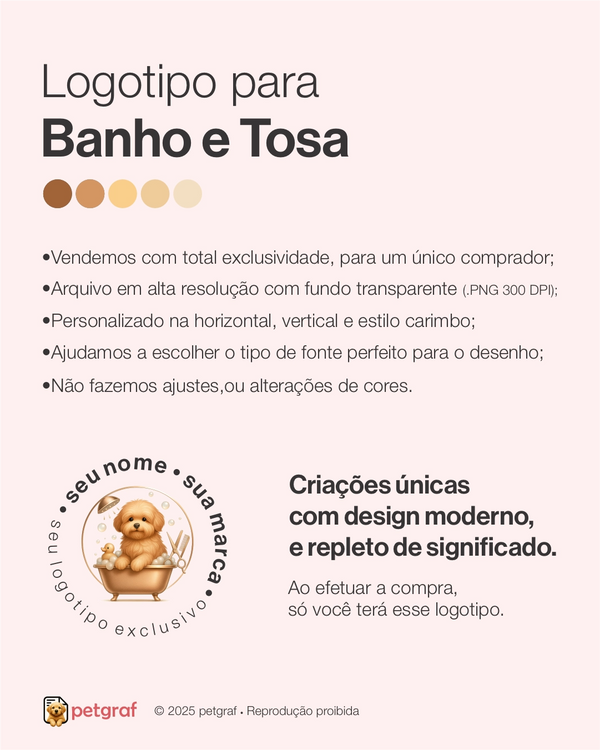 Logotipo para banho e tosa