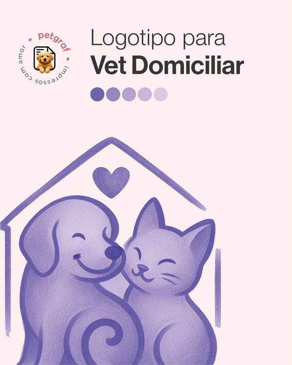 Logotipo de atendimento veterinário domiciliar