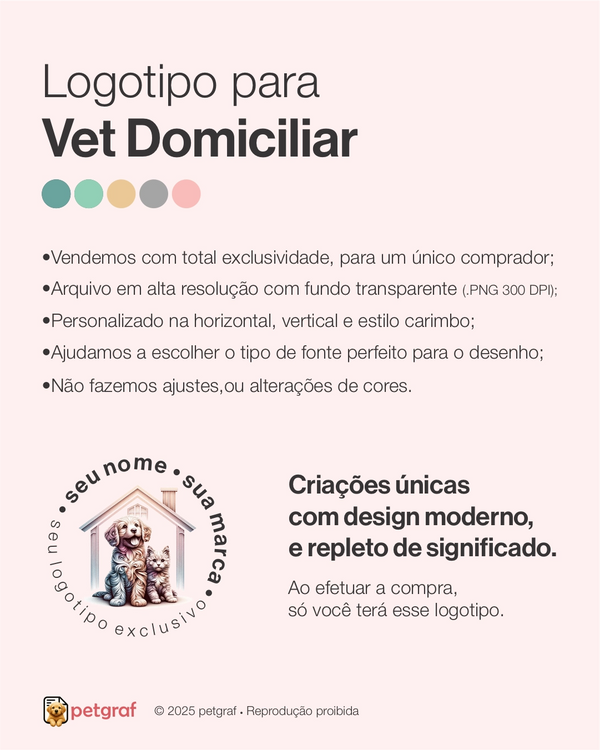 Logotipo para atendimento veterinário domiciliar