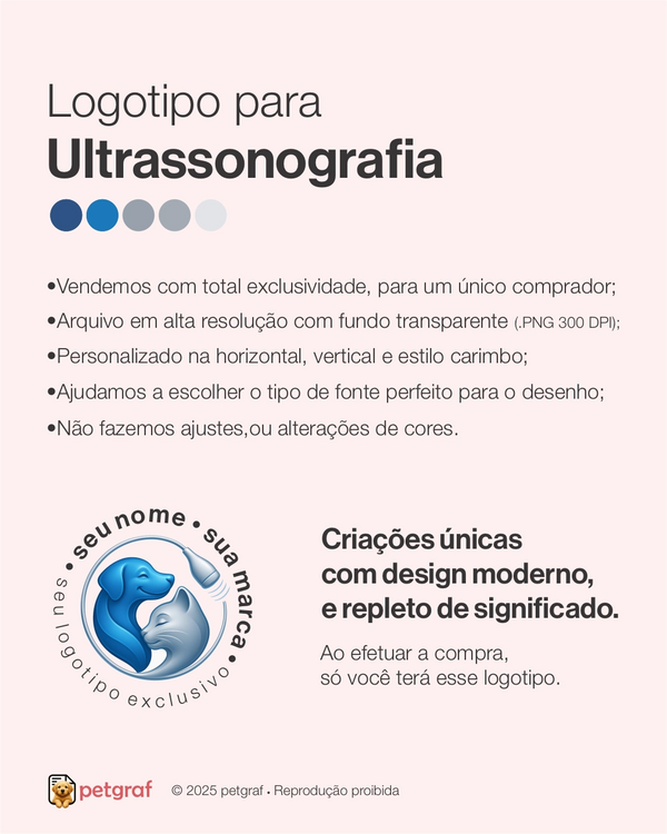 Logotipo para ultrassonografia veterinária 