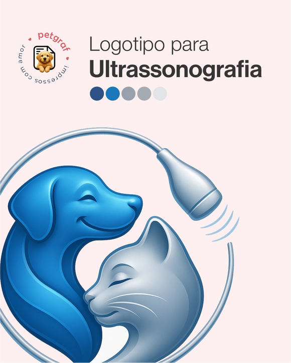 Logotipo para ultrassonografia veterinária 