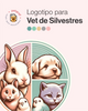 Logotipo para silvestres e pequenos animais