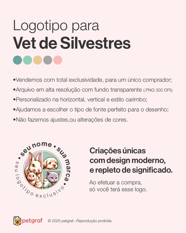 Logotipo para silvestres e pequenos animais
