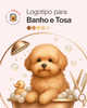 Logotipo para banho e tosa
