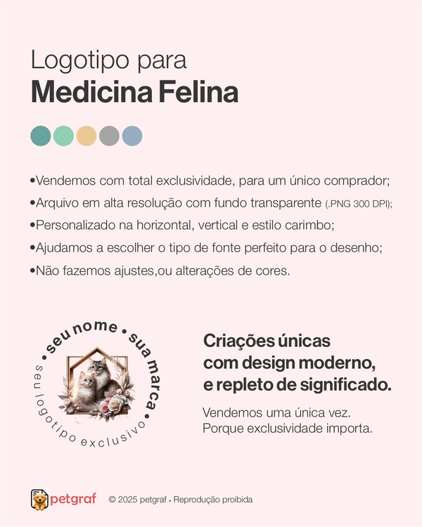 Logotipo para medicina felina