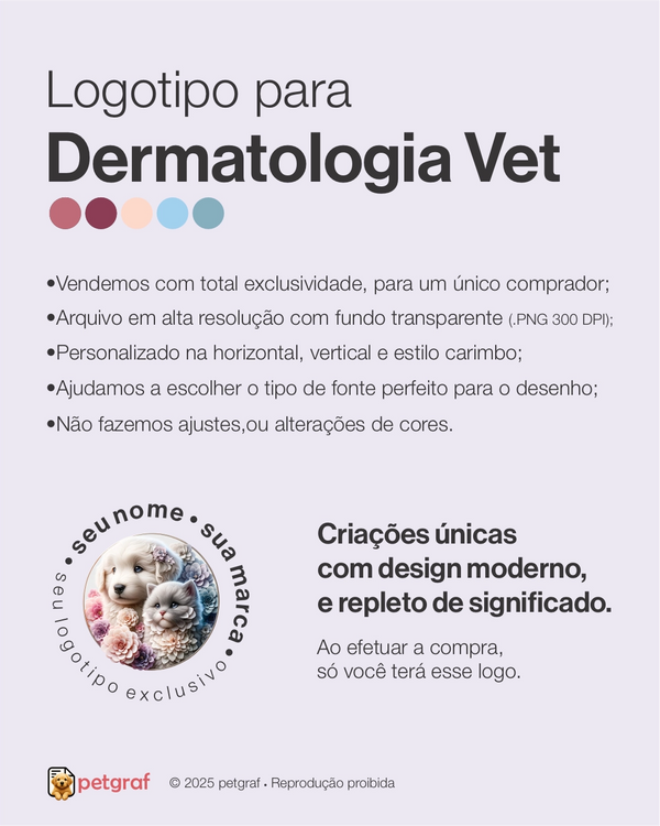 Logotipo para dermatologia veterinária