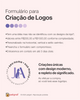 Formulário de criação para logotipos veterinários