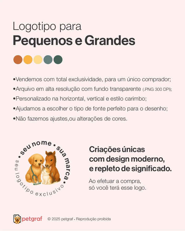 Logotipo para pequenos e grandes animais