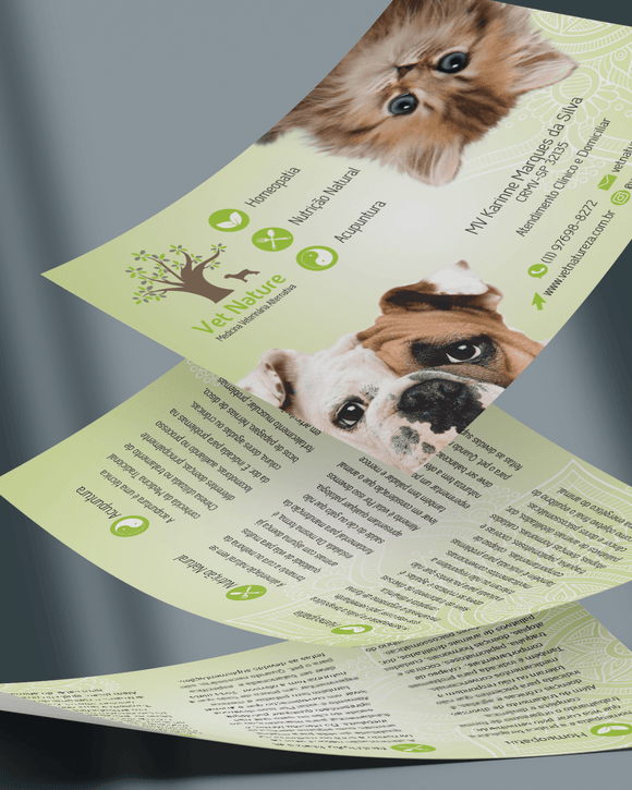Panfleto de medicina veterinária