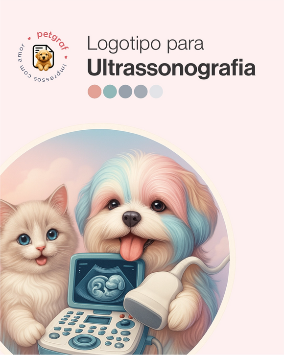 Logotipo para ultrassonografia veterinária